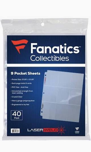 Fanatics 9 Pocket Page (40 Ct. Pack)