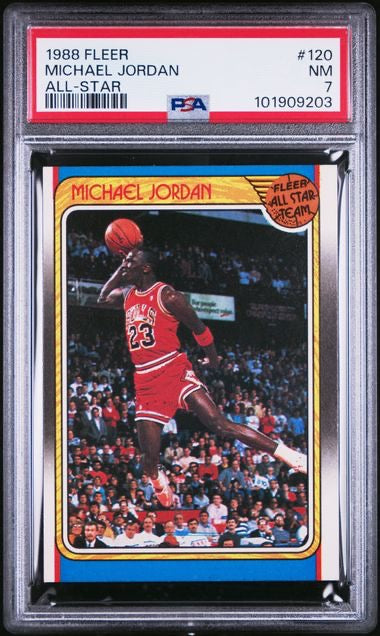 1988 Fleer #120 Michael Jordan All-Star PSA 7