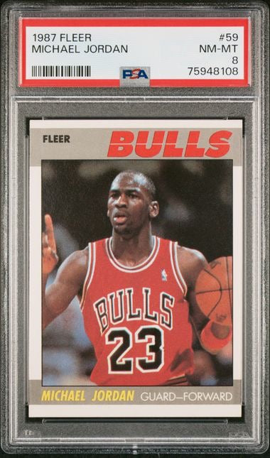 1987 Fleer #59 Michael Jordan PSA 8
