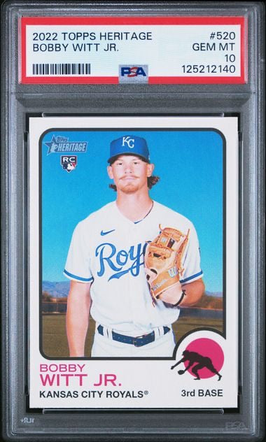 2022 Topps Heritage #520 Bobby Witt Jr. Rookie RC PSA 10