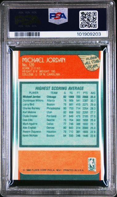 1988 Fleer #120 Michael Jordan All-Star PSA 7
