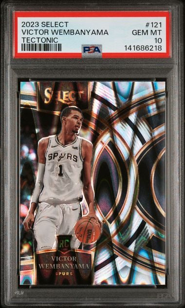 2023-24 Panini Select #121 Victor Wembanyama Tectonic Rookie RC PSA 10