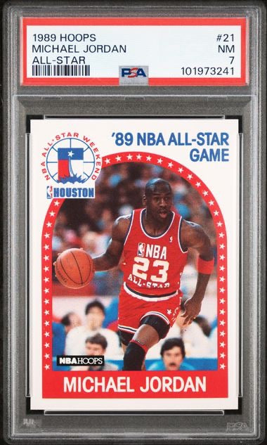 1989 Hoops #21 Michael Jordan All-Star PSA 7