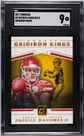 2017 Donruss #2 Patrick Mahomes Gridiron Kings SGC 9