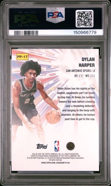 2025 Topps #PP-17 Dylan Harper Power Players PSA 10