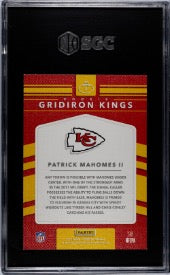 2017 Donruss #2 Patrick Mahomes Gridiron Kings SGC 9