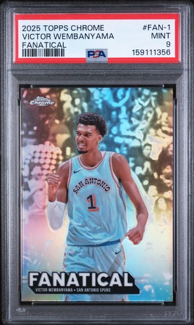 2025 Topps Chrome Victor Wembanyama Fanatical SSP PSA 9