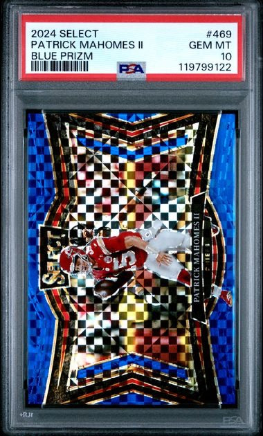 2024 Panini Select #469 Patrick Mahomes Blue Prizm /75 PSA 10