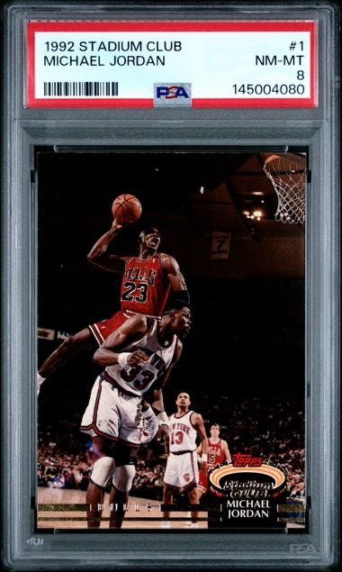 1992 Stadium Club #1 Michael Jordan PSA 8
