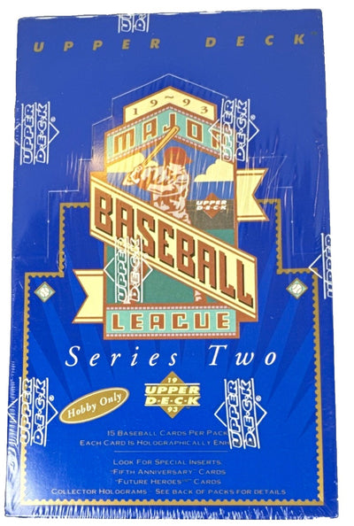 1993 Upper Deck MLB Baseball Series Two Factory Sealed Box 36 Pks