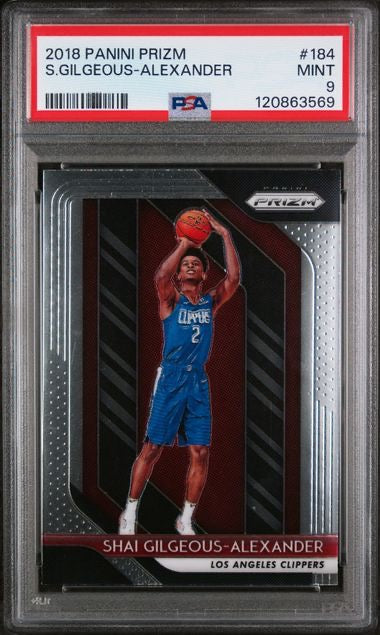 2018 Panini Prizm #184 Shai Gilgeous-Alexander Rookie RC PSA 9