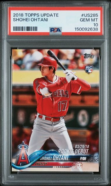 2018 Topps Update #US285 Shoehi Ohtani Rookie RC PSA 10