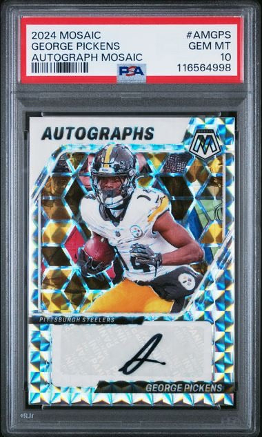 2024 Panini Mosaic #AMGPS George Pickens Autograph Mosaic PSA 10