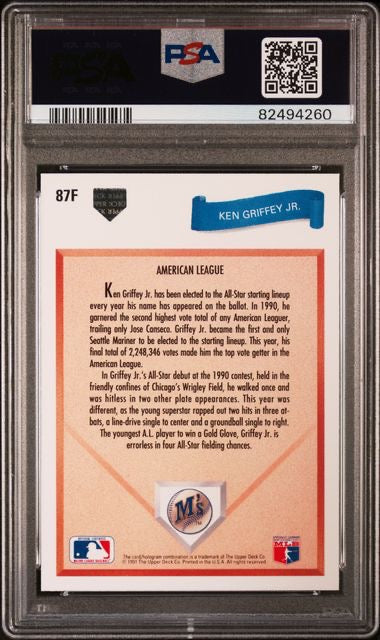 1991 Upper Deck Final Edition #87F Ken Griffey Jr. PSA 10