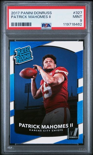 2017 Panini Donruss #327 Patrick Mahomes Rated Rookie RC PSA 9