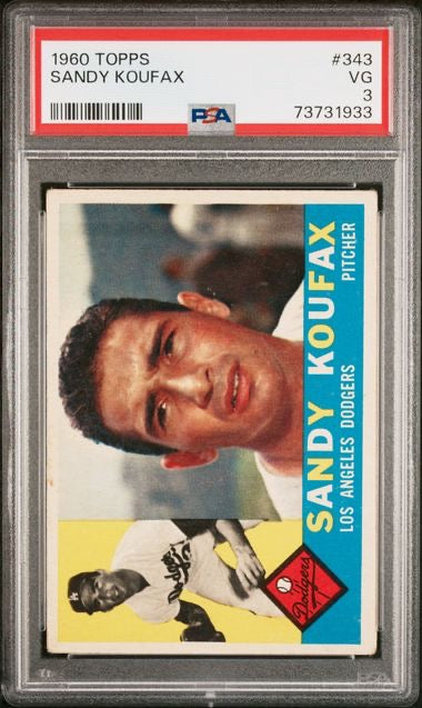 1960 Topps #343 Sandy Koufax PSA 3
