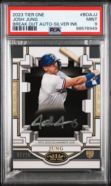 2023 Tier One #BOAJJ Josh Jung Break Out Auto Silver Ink /10 PSA 9