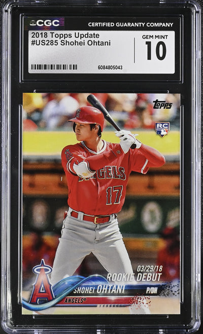 2018 Topps Update #US285 Shohei Ohtani Rookie RC CGC 10