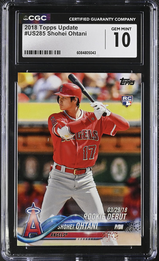 2018 Topps Update #US285 Shohei Ohtani Rookie RC CGC 10
