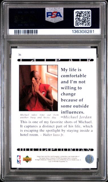 1994 Upper Deck #36 Michael Jordan Rare Air PSA 9