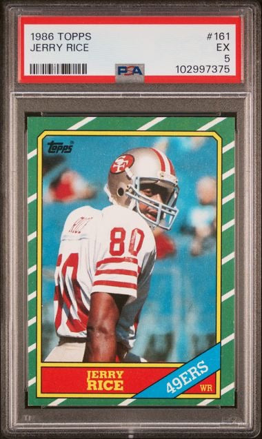 1986 Topps Jerry Rice Rookie RC PSA 5
