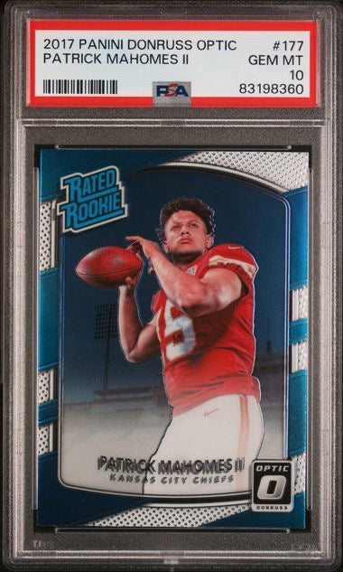 2017 Panini Donruss Optic #177 Patrick Mahomes Rated Rookie PSA 10