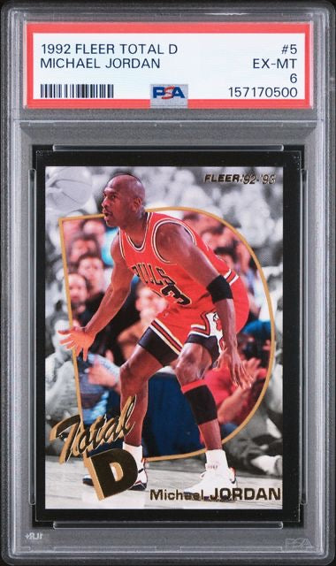 1992 Fleer Total D #5 Michael Jordan PSA 6