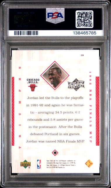 1999 Upper Deck #39 Michael Jordan Athlete of the Century PSA 10