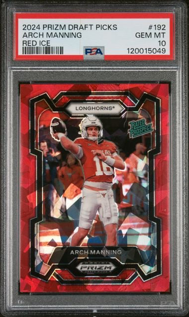 2024 Panini Prizm Draft Picks #192 Arch Manning Red Ice PSA 10