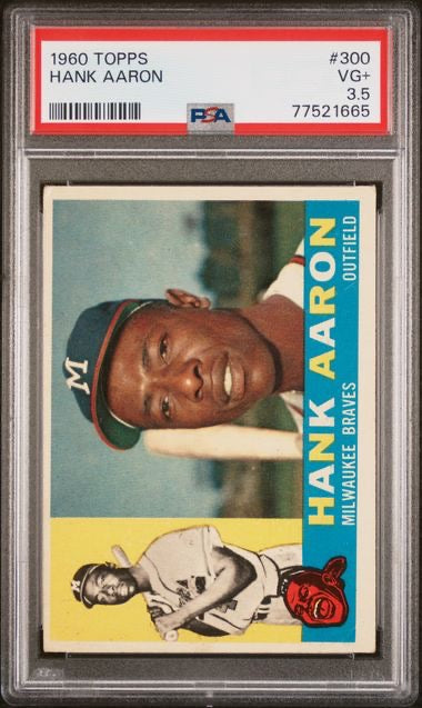 1960 Topps #300 Hank Aaron PSA 3.5