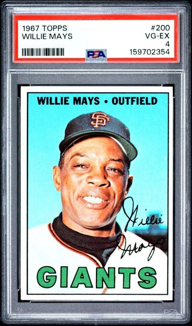 1967 Topps #200 Willie Mays PSA 4