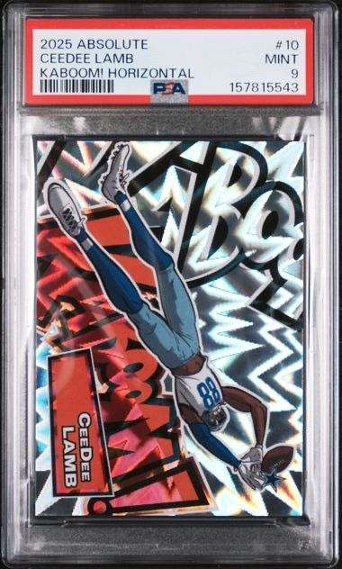 2025 Panini Absolute #10 Ceedee Lamb Kaboom Horizontal PSA 9
