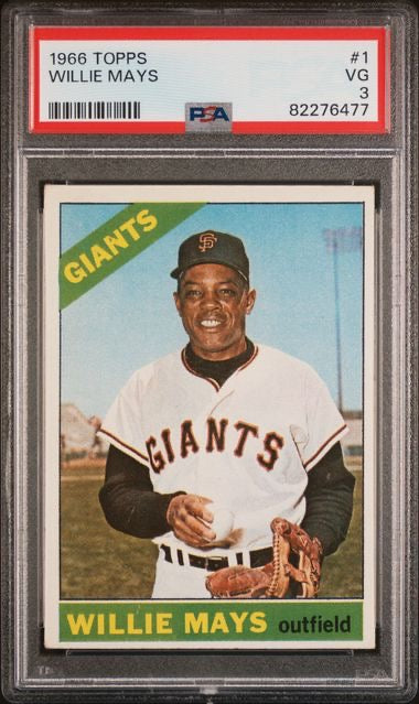 1966 Topps #1 Willie Mays PSA 3