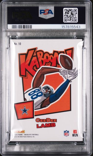 2025 Panini Absolute #10 Ceedee Lamb Kaboom Horizontal PSA 9