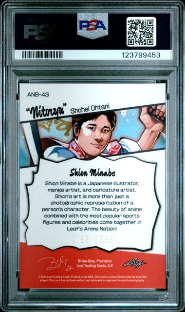 2023 Leaf Web Exclusives #43 Shohei Ohtani Anime Nation /2689 PSA 8