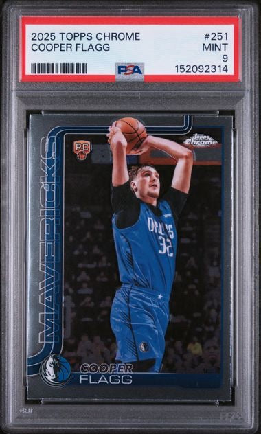 2025 Topps Chrome #251 Cooper Flagg Rookie RC PSA 9
