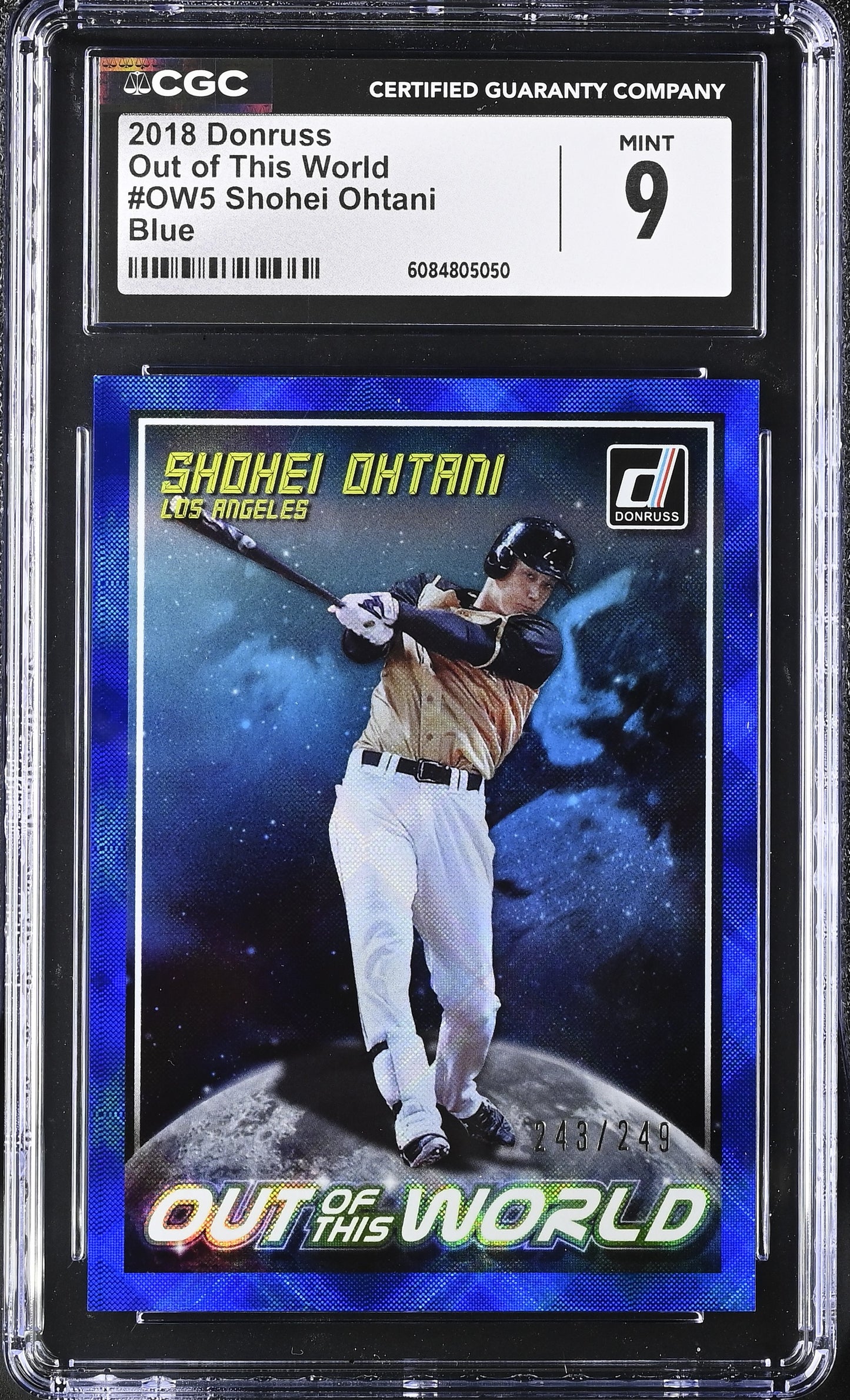 2018 Panini Donruss #OW5 Shohei Ohtani Out of The World Blue /249 CGC 9