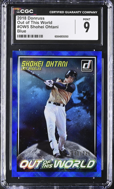 2018 Panini Donruss #OW5 Shohei Ohtani Out of The World Blue /249 CGC 9