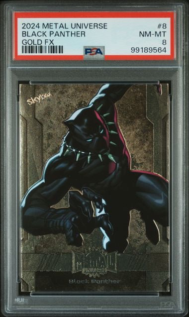 2024 Metal Universe #8 Black Panther Gold FX PSA 8