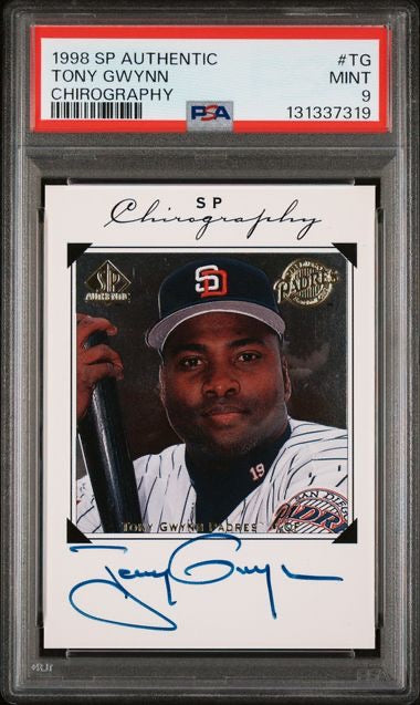 1998 SP Authentic #TG Tony Gwynn Chirography Autograph PSA 9