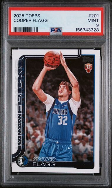 2025 Topps #201 Cooper Flagg Rookie RC PSA 9