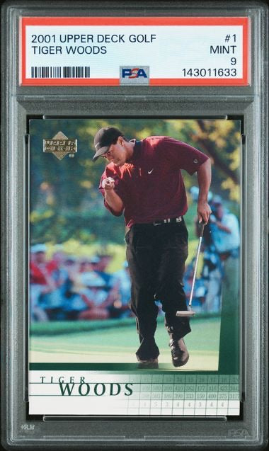2001 Upper Deck Golf #1 Tiger Woods PSA 9