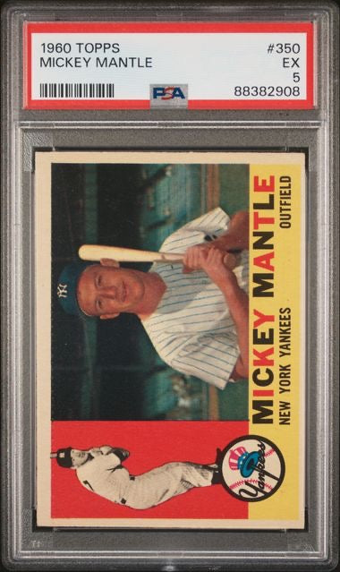 1960 Topps #350 Mickey Mantle PSA 5
