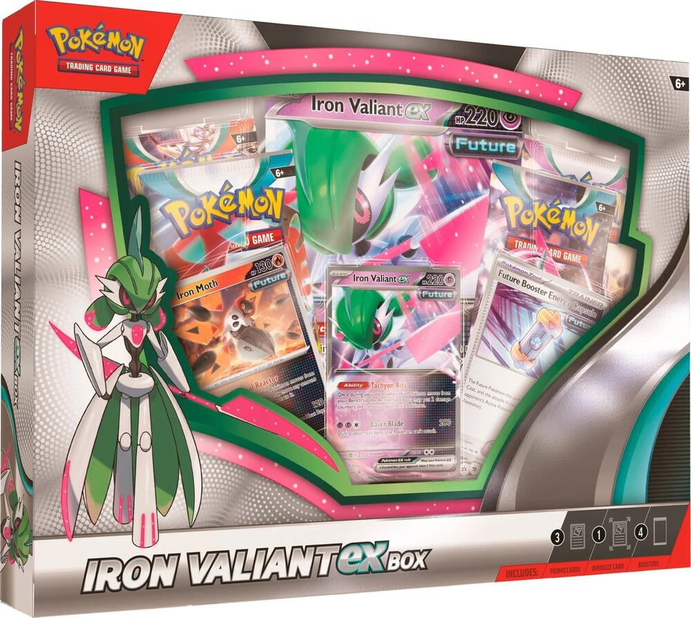 Pokemon Roaring Moon and Iron Valiant EX Box