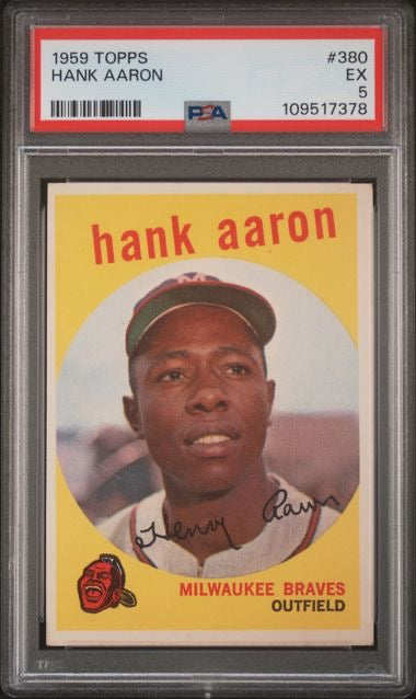 1959 Topps #380 Hank Aaron PSA 5