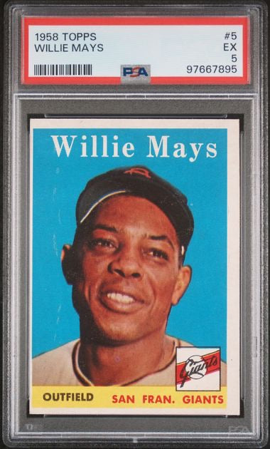 1958 Topps #5 Willie Mays PSA 5