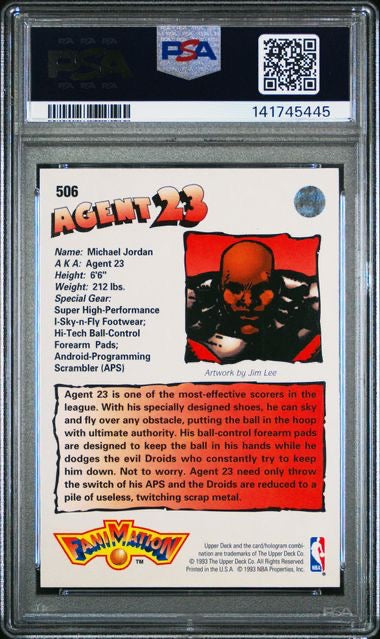 1992 Upper Deck #506 Michael Jordan Fanimation PSA 9