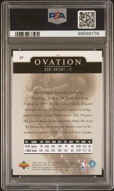 1998 Upper Deck Ovation #29 Kobe Bryant PSA 10