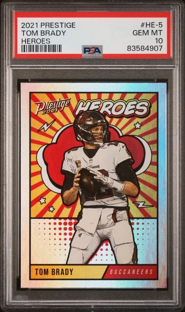 2021 Panini Prestige #HE-5 Tom Brady Heroes PSA 10