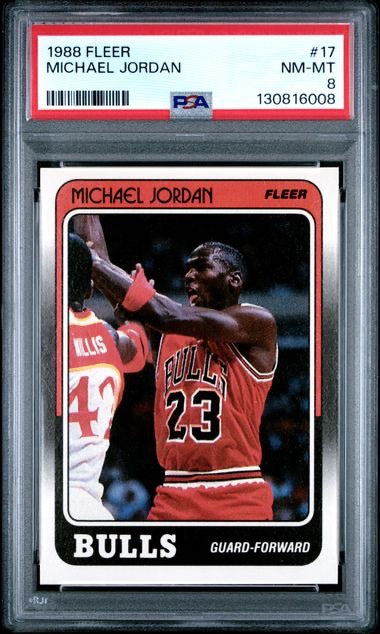 1988 Fleer #17 Michael Jordan PSA 8